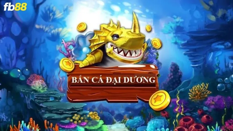 Giao diện của bắn cá đại dương được thiết kế với chủ đề biển cả tươi sáng